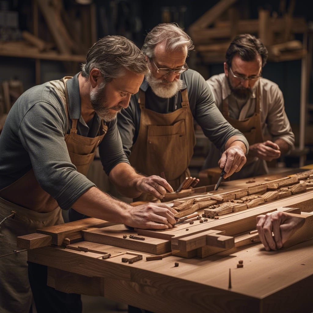 three generations working together