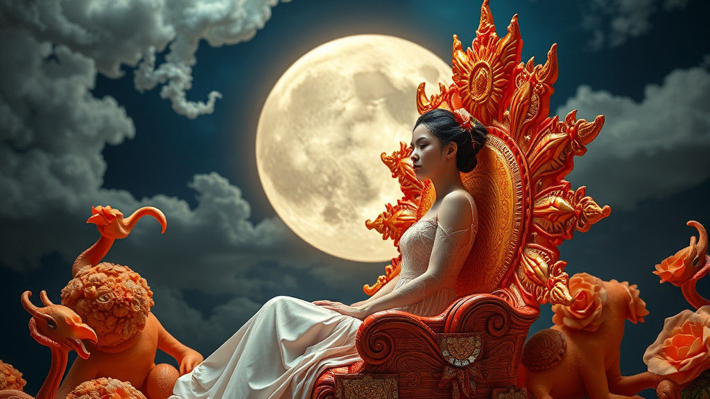Surreal Sun and Moon Chair Fairytale Artwork
