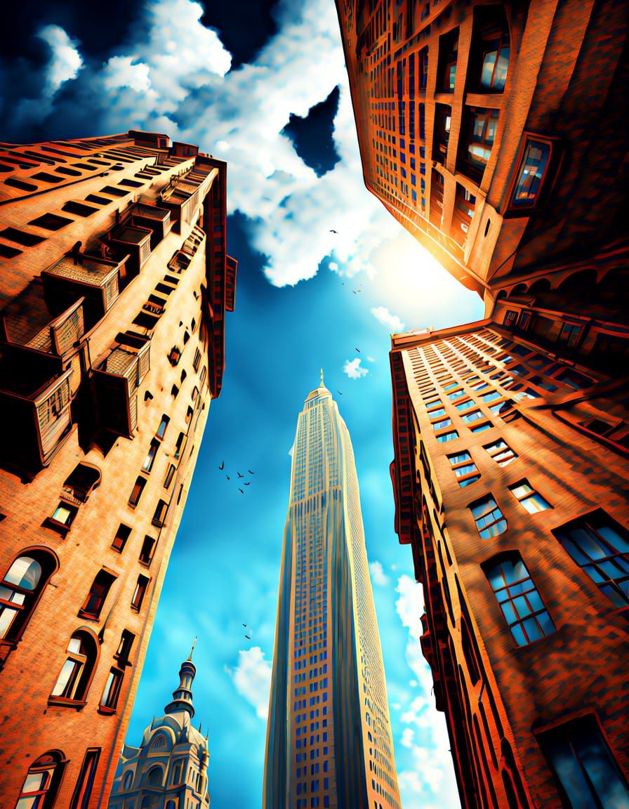 Dreamlike Cityscapes Defy Gravity in Surreal, Hyper-Realisti...