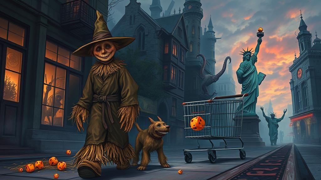 Scarecrow Walk in Apocalyptic Dreamscape