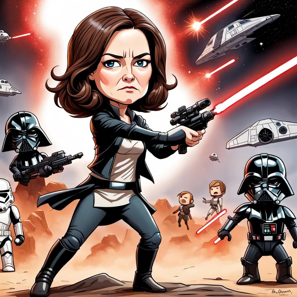 Angry Kathleen Kennedy Destroying Star Wars: Chibi Art
