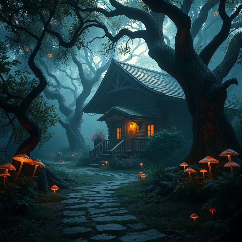 Whimsical Woodland Abode in Twilight Hush