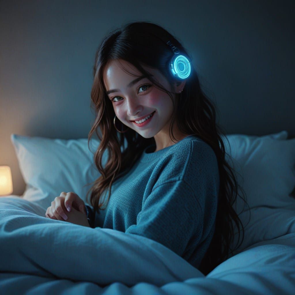 Vibrant Portrait of a Happy Person in Soft Pastel Colors