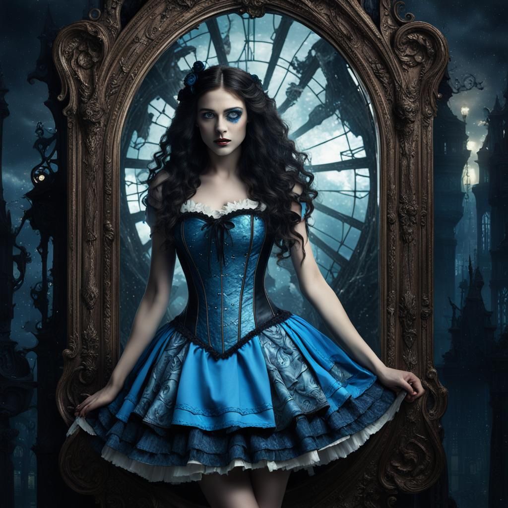 Alice in Wonderland Gothic Fantasy: Detailed Matte Painting