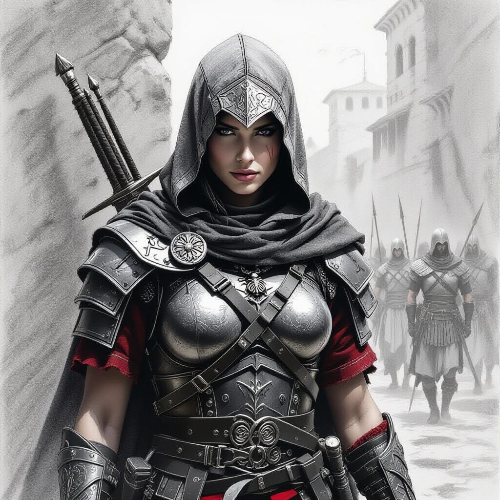 Female Roman Soldier in Assassin's Creed Style