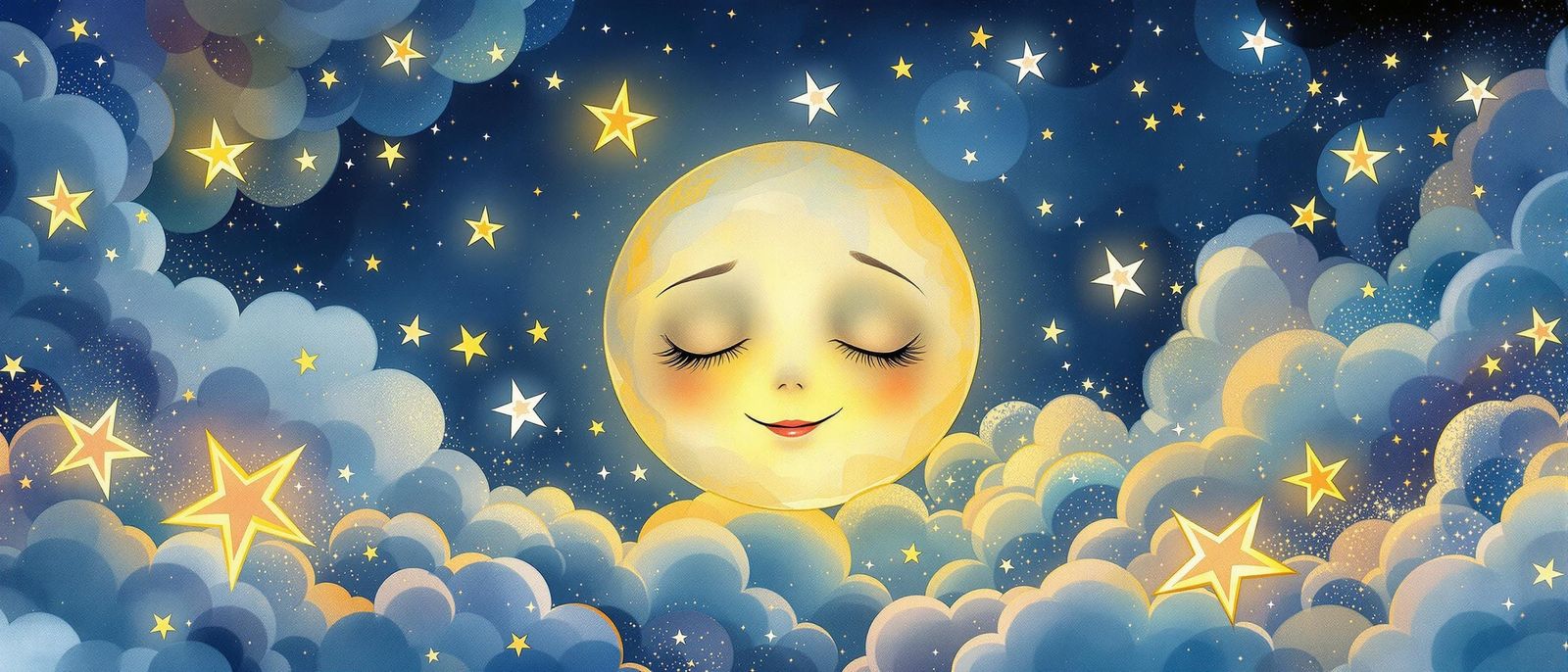 Smiling Moon Shares Tales in Dreamy Watercolour