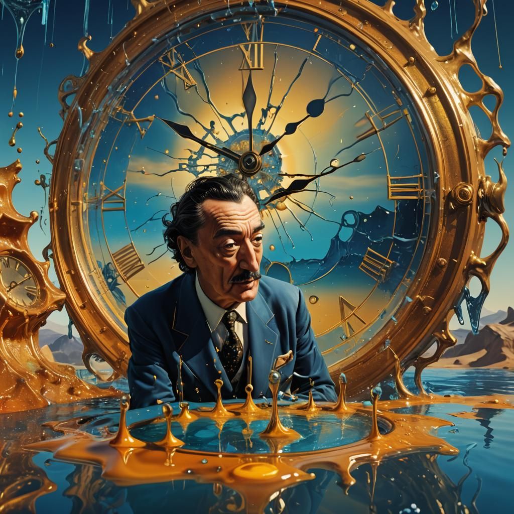 Salvador Dali Inspired Melting Clock Surrealism