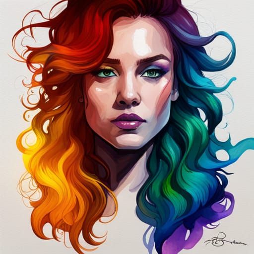 Rainbow Colors Hair