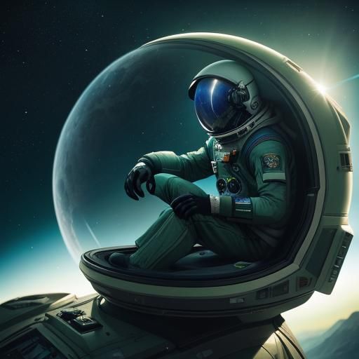 Astronauts Explore Lush Alien Planet: Cinematic Still