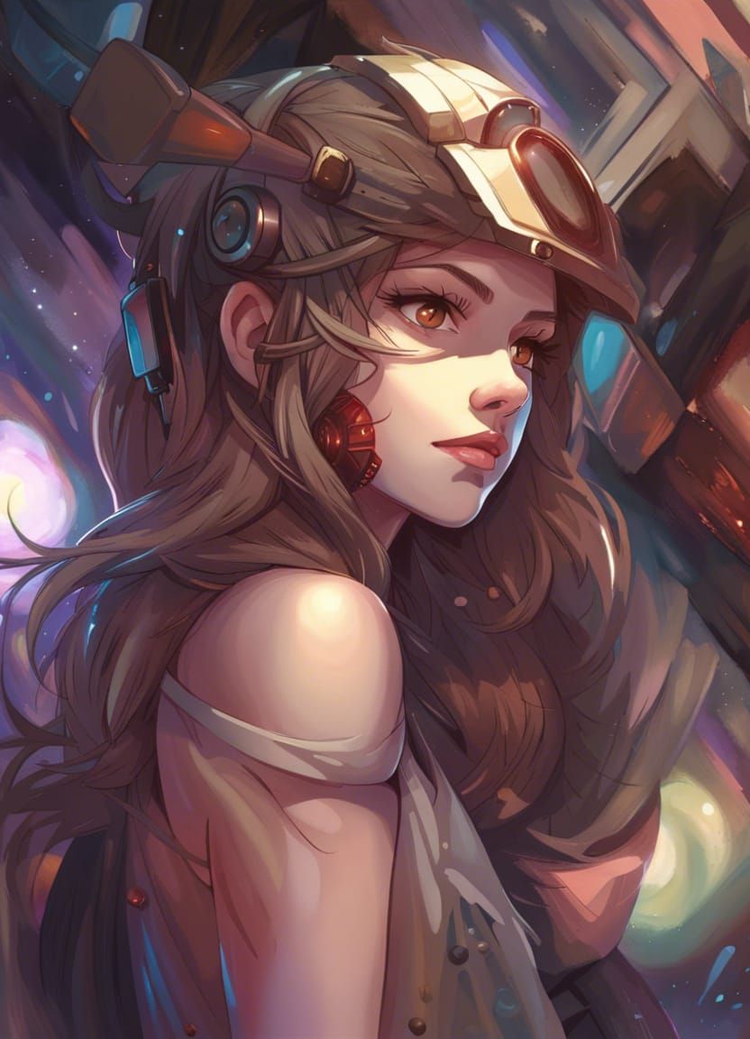 Desert Cyberpunk Portrait in Hyperrealistic Anime Style