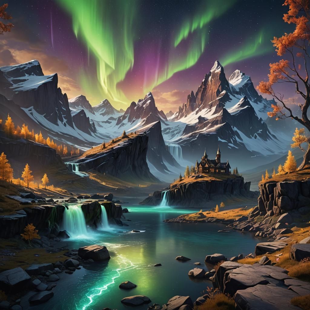 Fantastical Northern Lights Concept Art