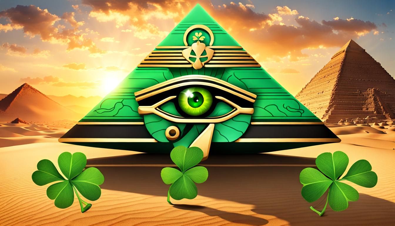 Green Eye of Horus Pyramid Sunset