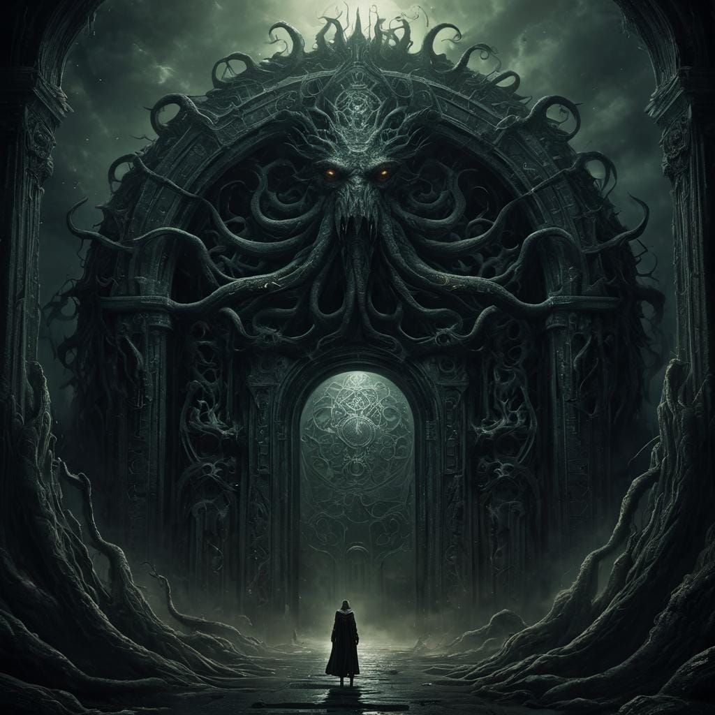 Yog-Sothoth: Surreal Dark Fantasy Gateway in Oil