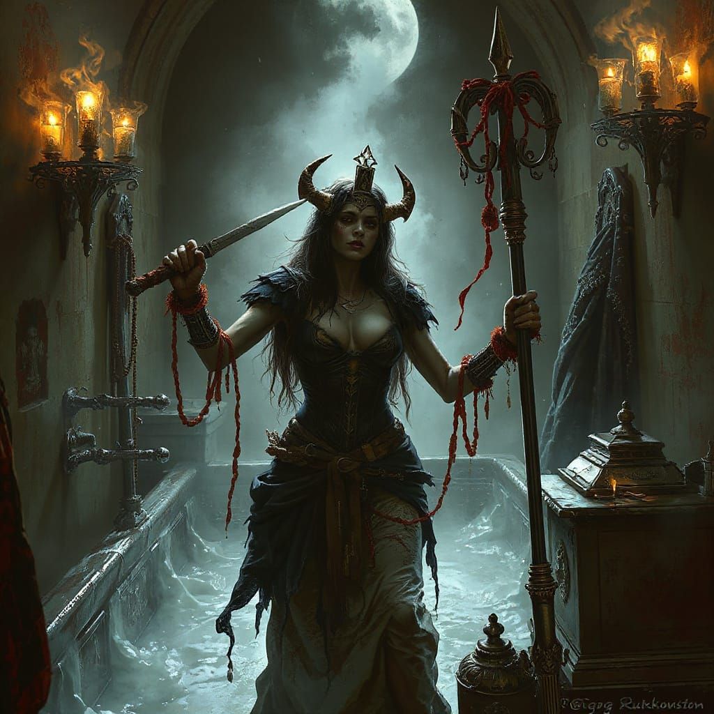 Zombie Princess in Bath, Sinister Art