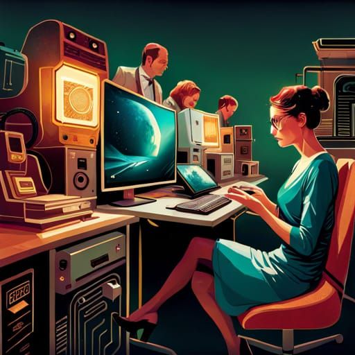 Hyperdetailed Futuristic Computer in Digital Art Style