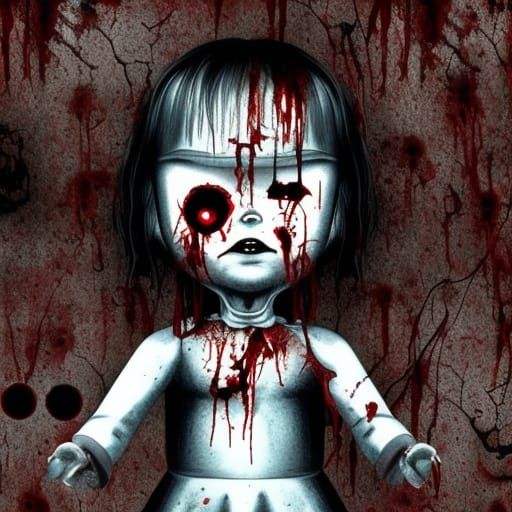 Creepy Girl in Haunted House, Junji Ito Style