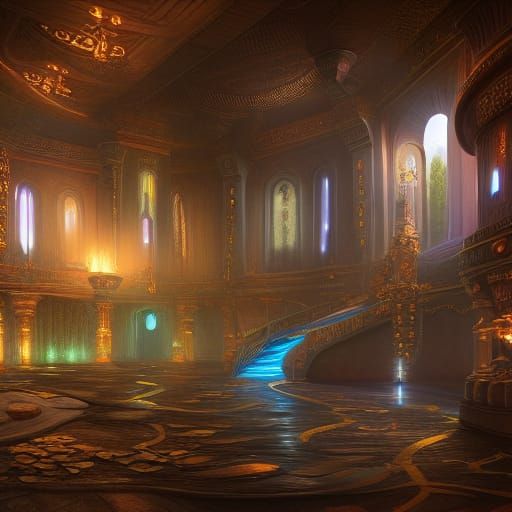 Detailed Fantasy Palace Concept Art