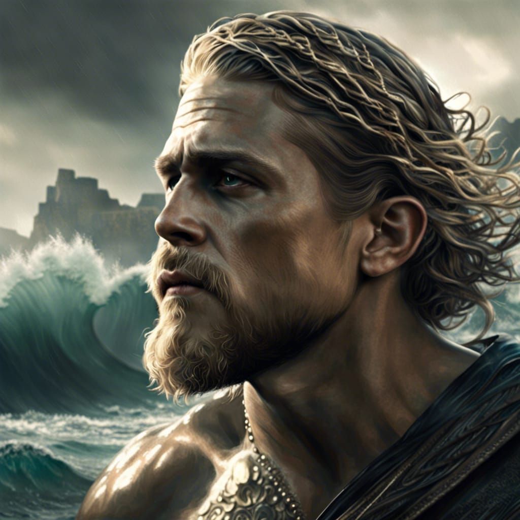 Greek God Charlie Hunnam in Ancient Greece