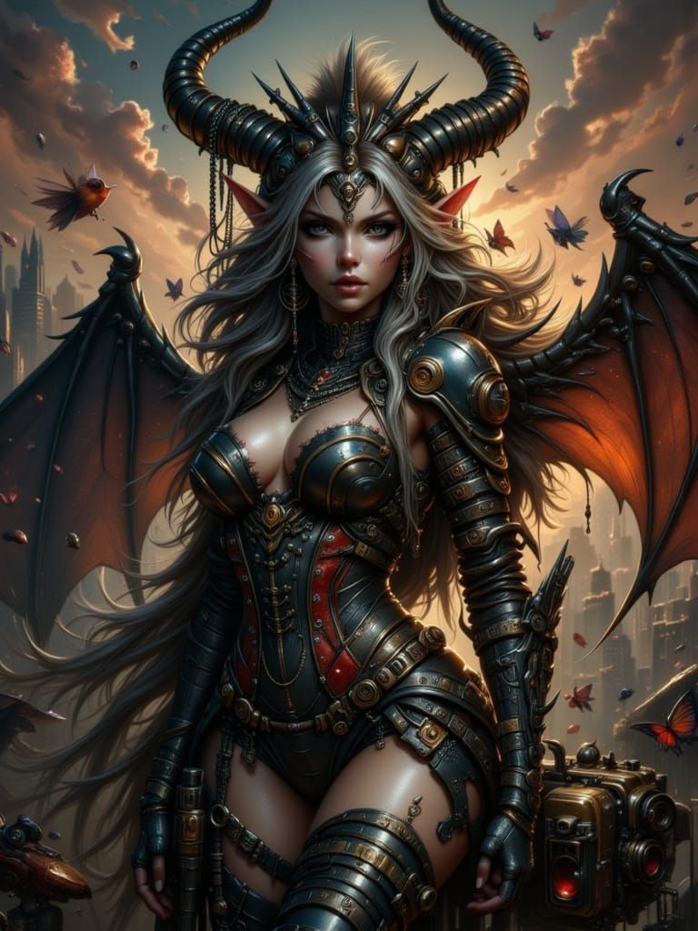 Epic Fantasy Monster in Fairy Punk Style