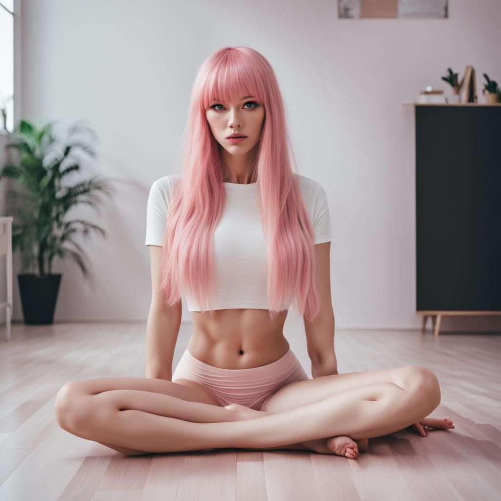 Russian Girl with Pastel Pink Hair in 4K