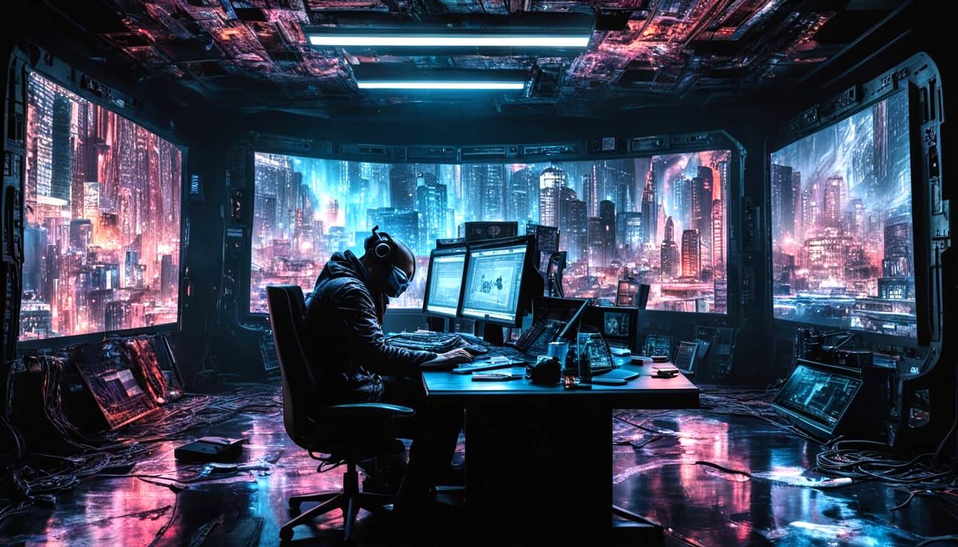 The Glitch: Master of Digital Chaos in Giger Style