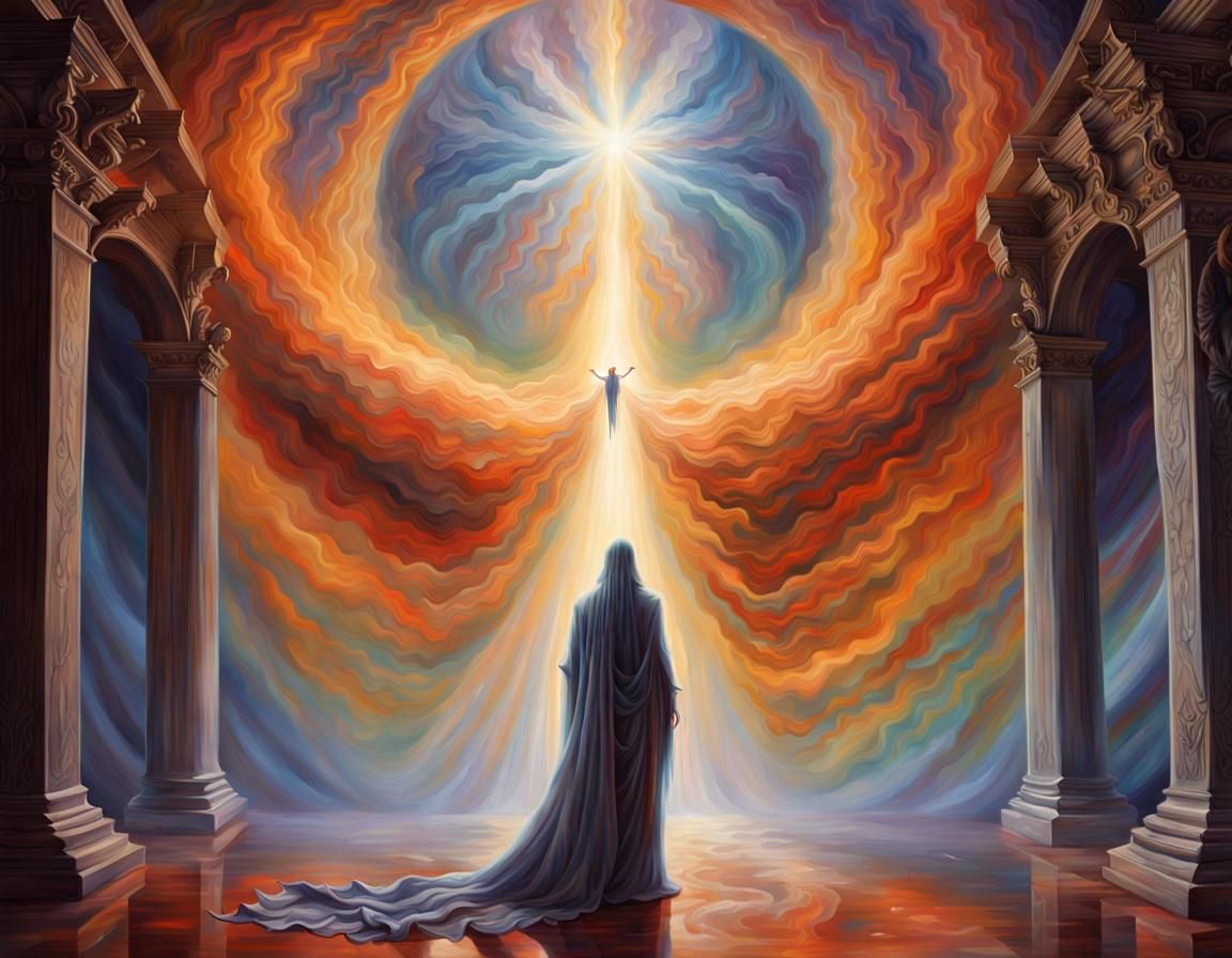 Explore the realm beyond the mortal veil, where souls transcend, the ethereal essence of life after death