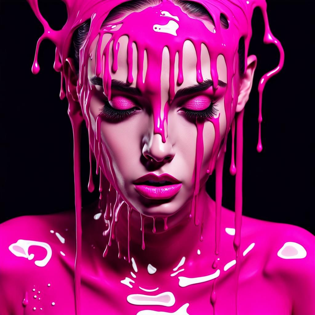 Ethereal Portrait in Pink: A Fashion Fantasy