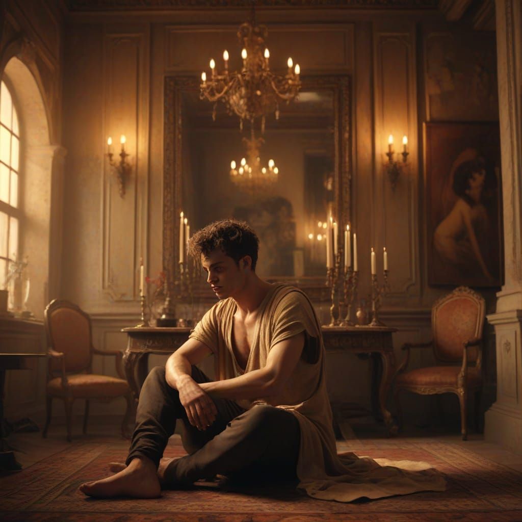 A Lonely Satyr's Triumph in Fading Opulence