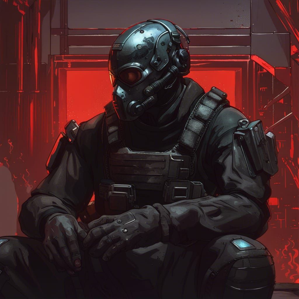 UNSC Soldier Portrait in Industrial Setting