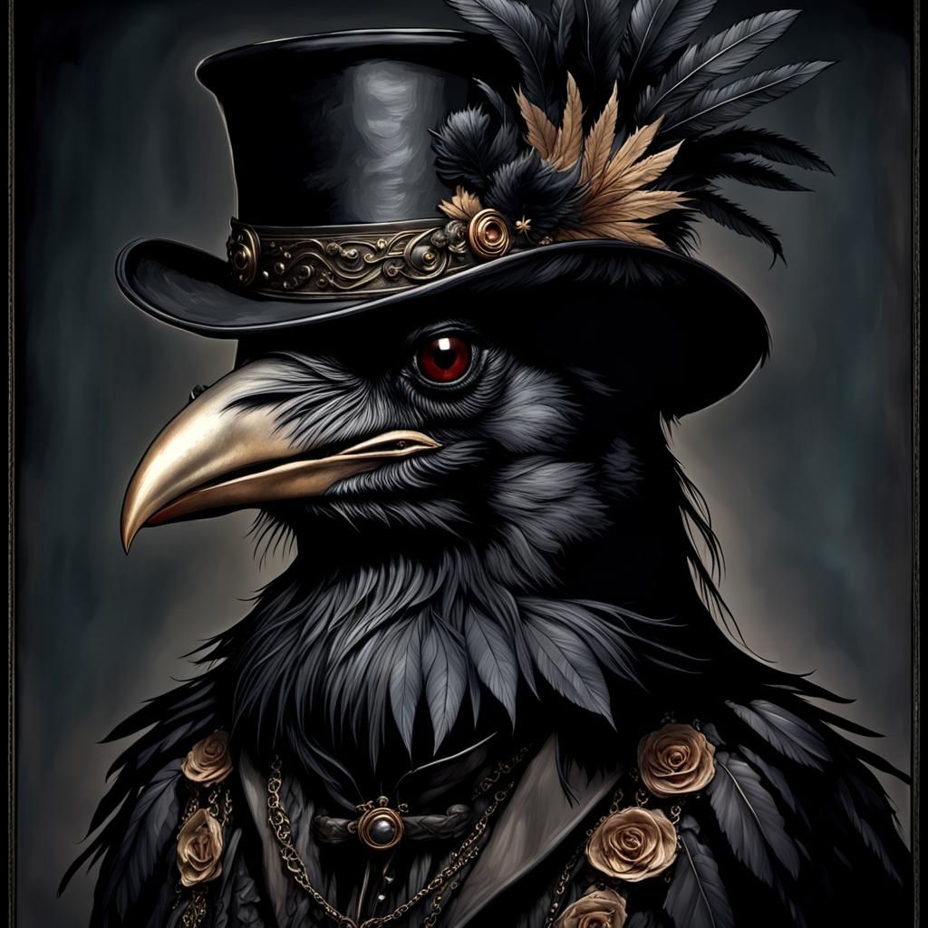 Gothic Crow Portrait