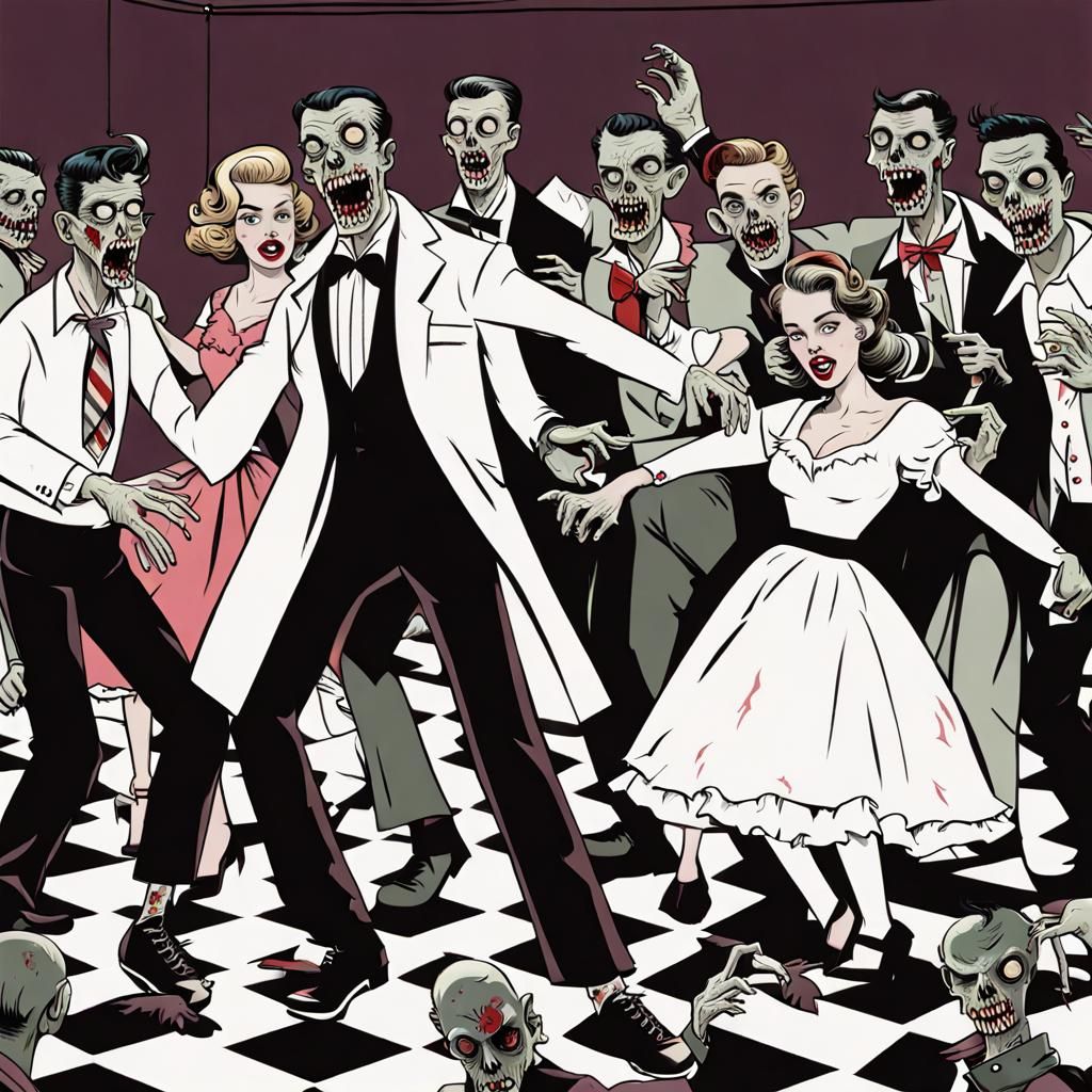Zombies vs Vampires Dance Contest at Sock Hop