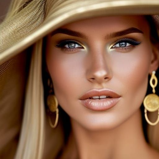 Gorgeous woman with beautiful blue eyes