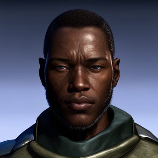 Mechwarrior Portrait in Rembrandt Lighting