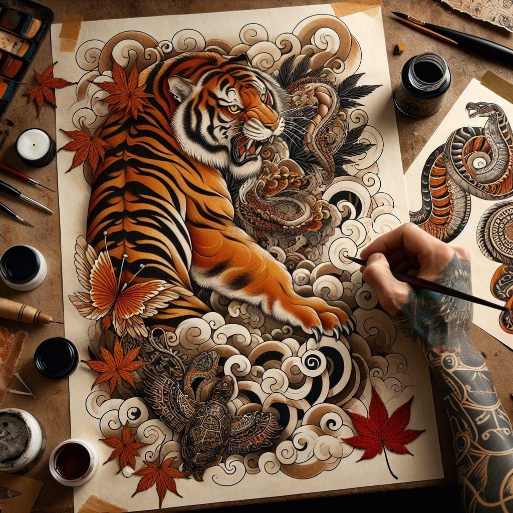 Japanese Irezumi and Polynesian Tribal Tattoo