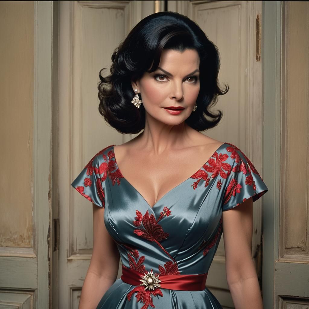 Film Noir Portrait of a Woman in Red