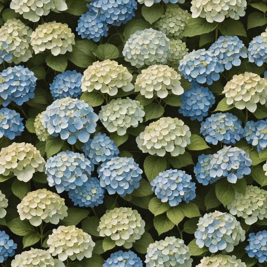Detailed Close-up of a Hydrangea Flower