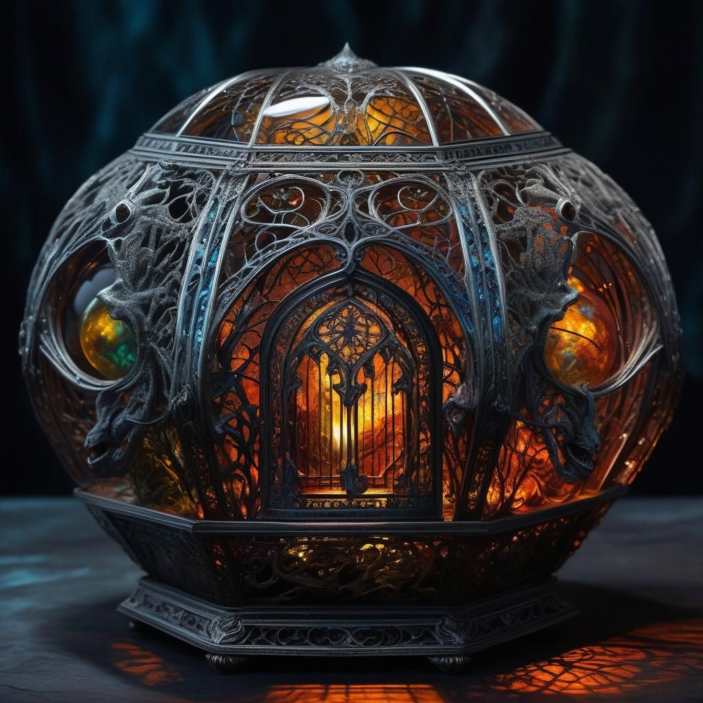 Exquisite Demon in Glass Cage: Ethereal Fantasy