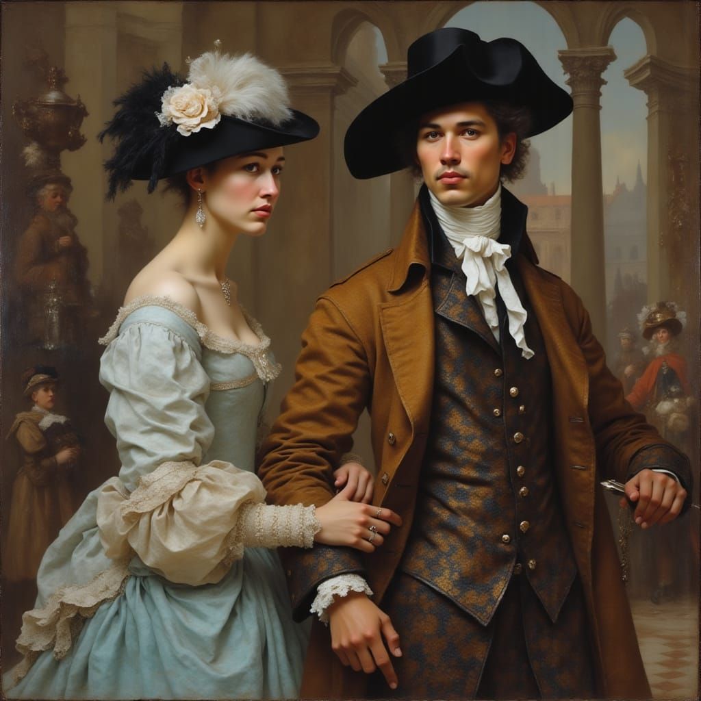 Elegant Renaissance Couple in Classical Style