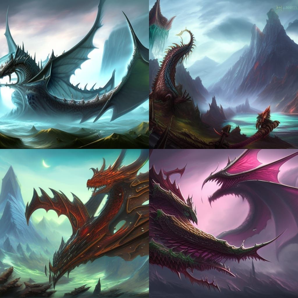 Dragon Talon Emerges from Atlantic: Fantasy Art