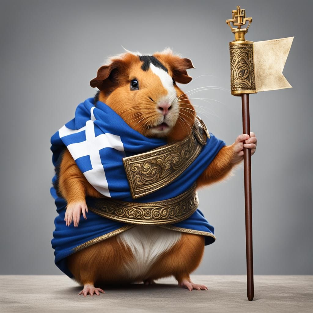 Heroic Guinea Pig Ready for War