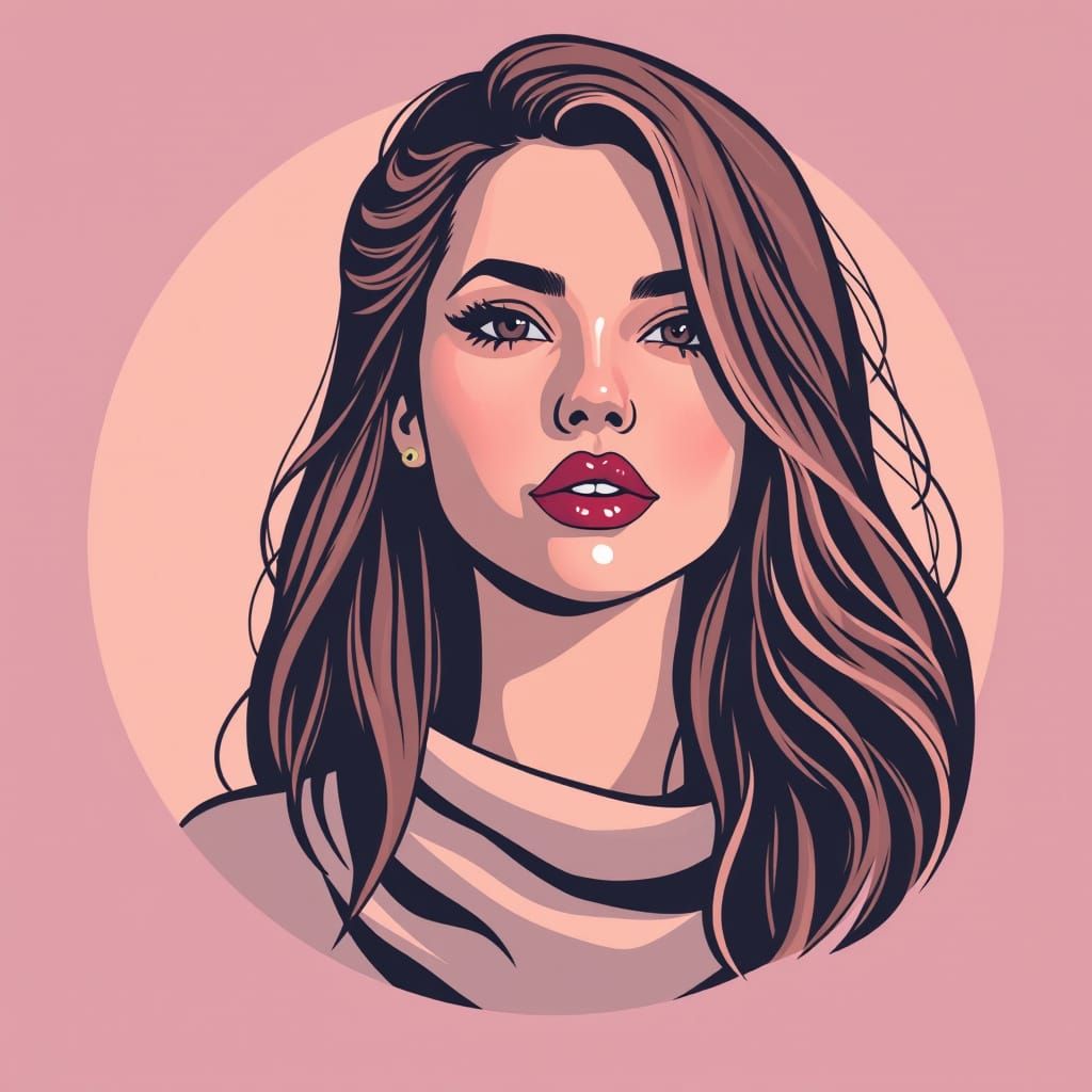 Stunning Woman Icon Set Design