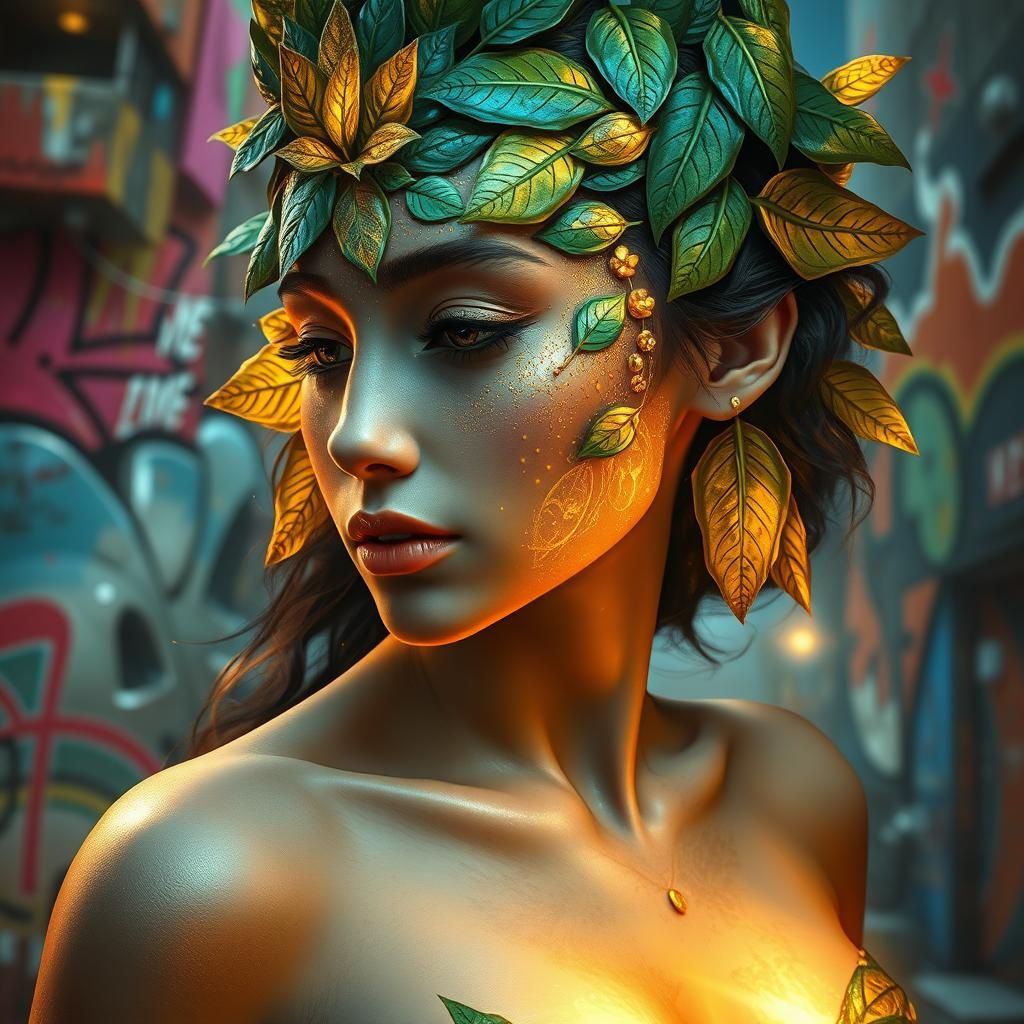 Night Fairy Mosaic Skin in Hyperrealistic Style