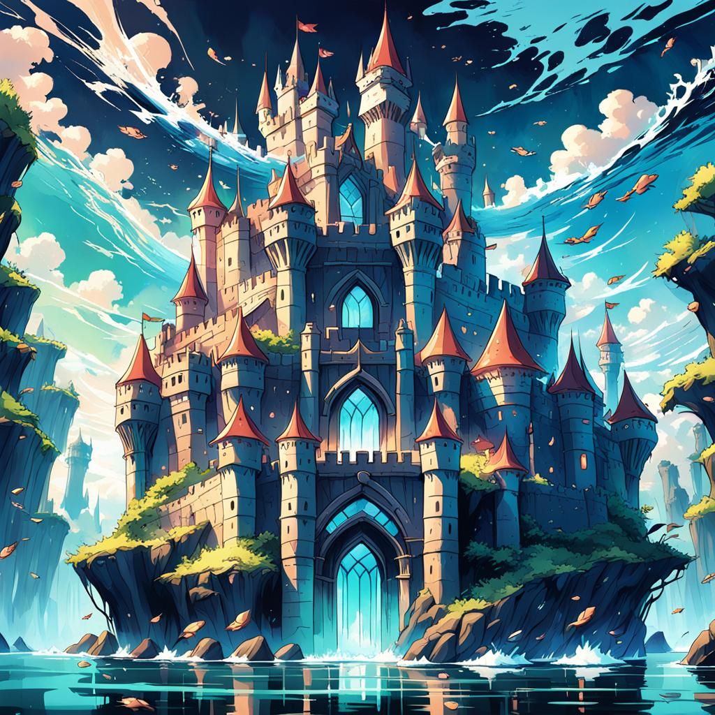 Fantasy Castle School in the Sea: Anime Style