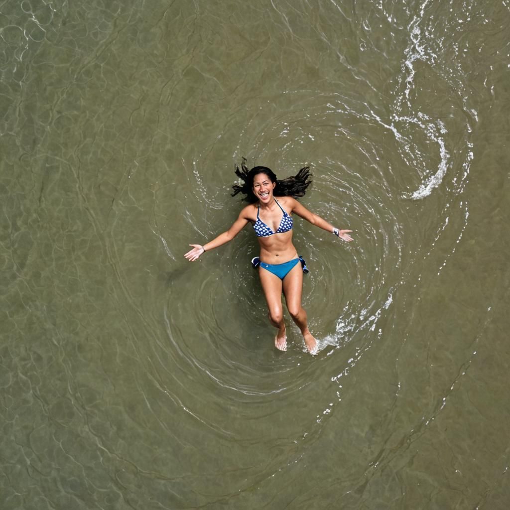 Caribbean Sea Photo: Taino Girl in Tribikini