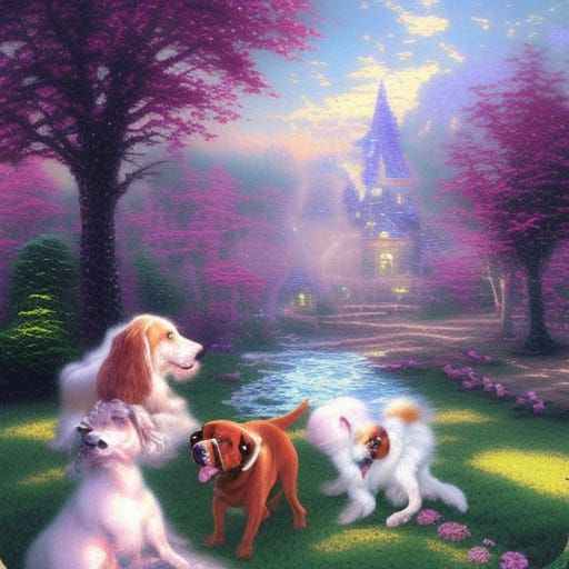 Ethereal Dog Girl Portrait in Fantasy Style