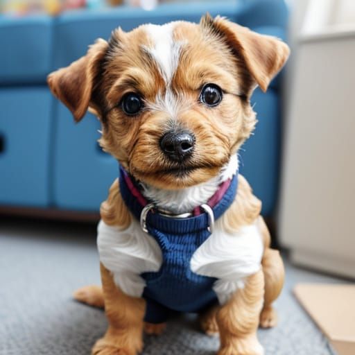 Adorable Terrier Puppy Portrait