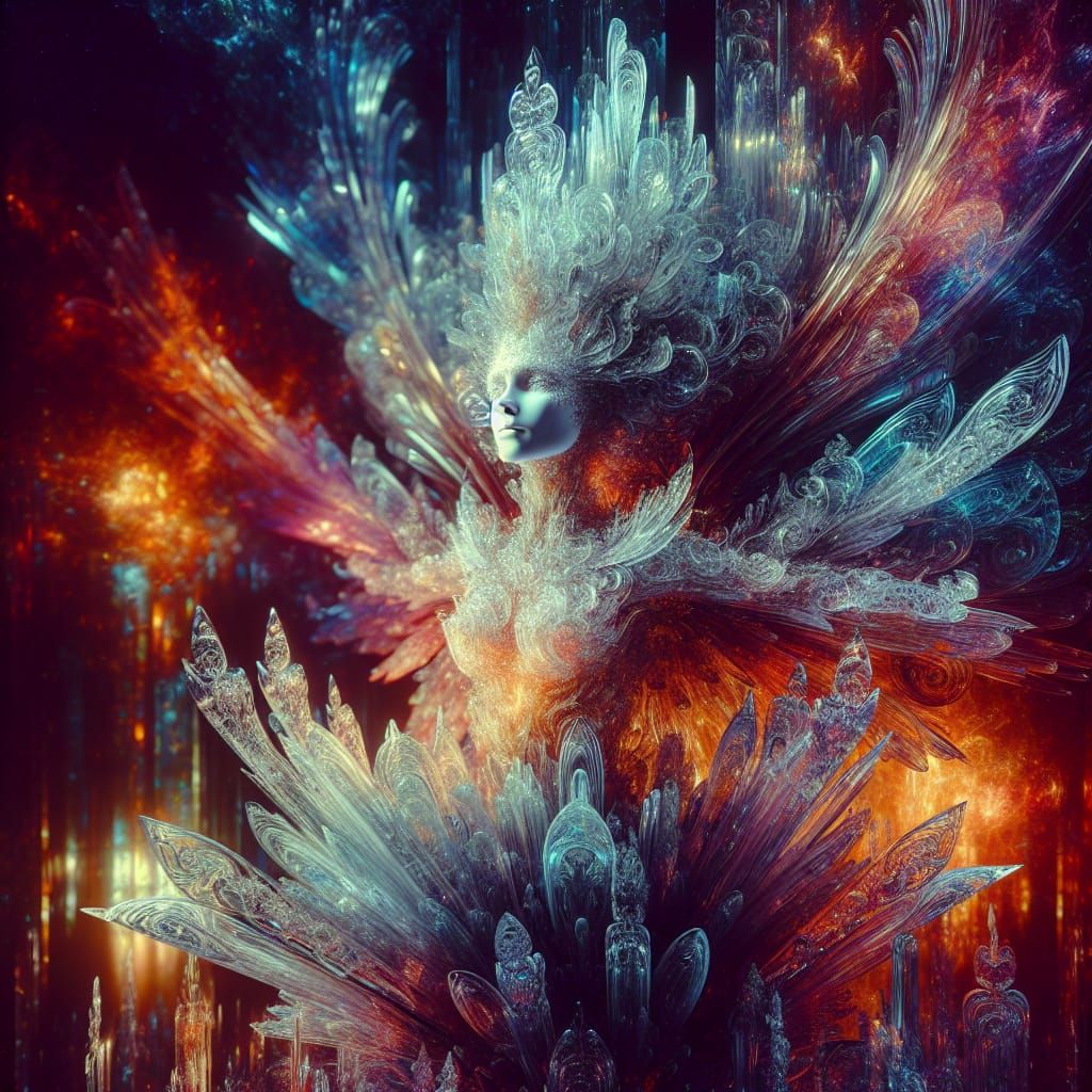 Dramatic Glass Statue Digital Matte Painting