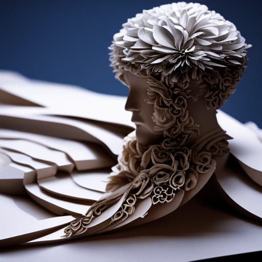 Paper Sculpture Greek God