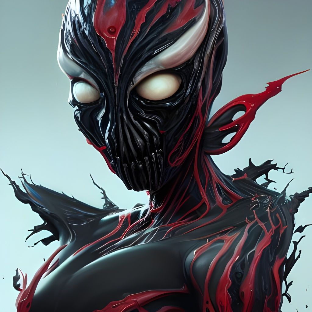 Hyperdetailed Portrait of Carnage Symbiote