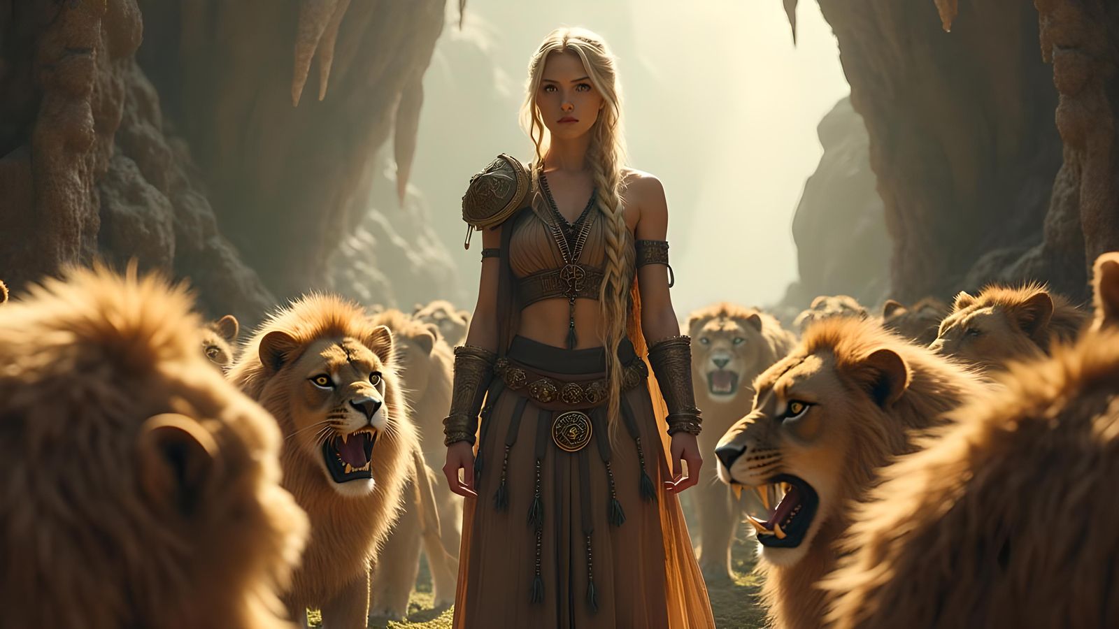 Viking Warrior's Faith: A 3D Rendered Biblical Scene